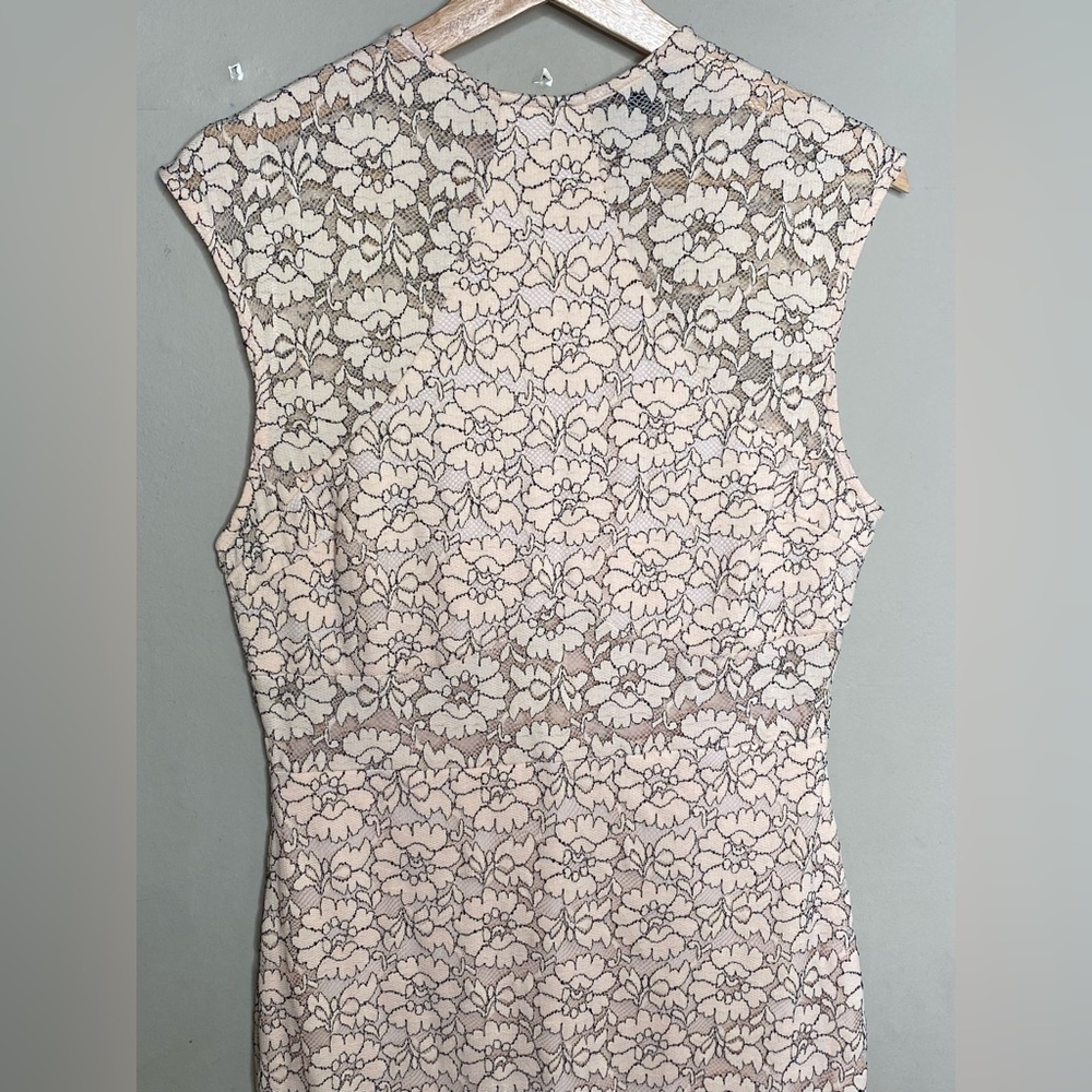 Privy Privately Privileged Women’s Lace Midi Blush Pink Bodycon Dress Size Large - Picture 4 of 16